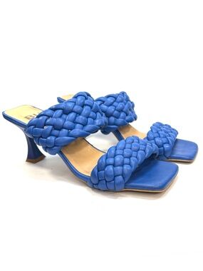 Bueno Braided Double-Strap Slide Sandals in Royal Blue | 41